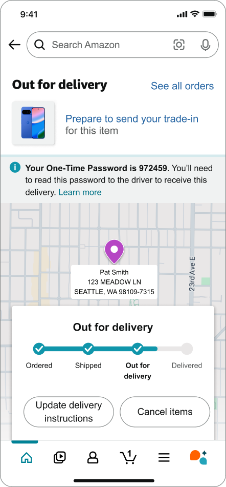 Trade-in delivery experience