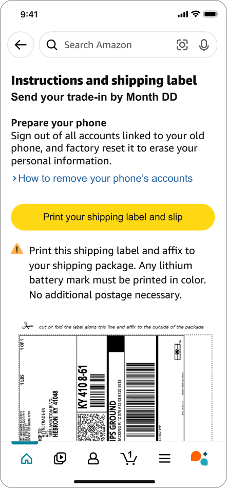 Post trade-in experience